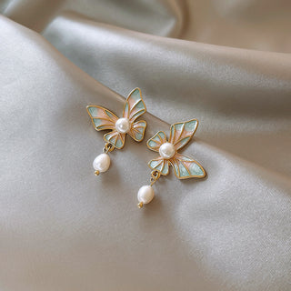 Butterfly Pearl Earrings