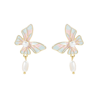 Butterfly Pearl Earrings