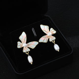 Butterfly Pearl Earrings